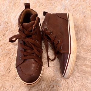 Cat & Jack Brown High-Top Kids Sneakers
